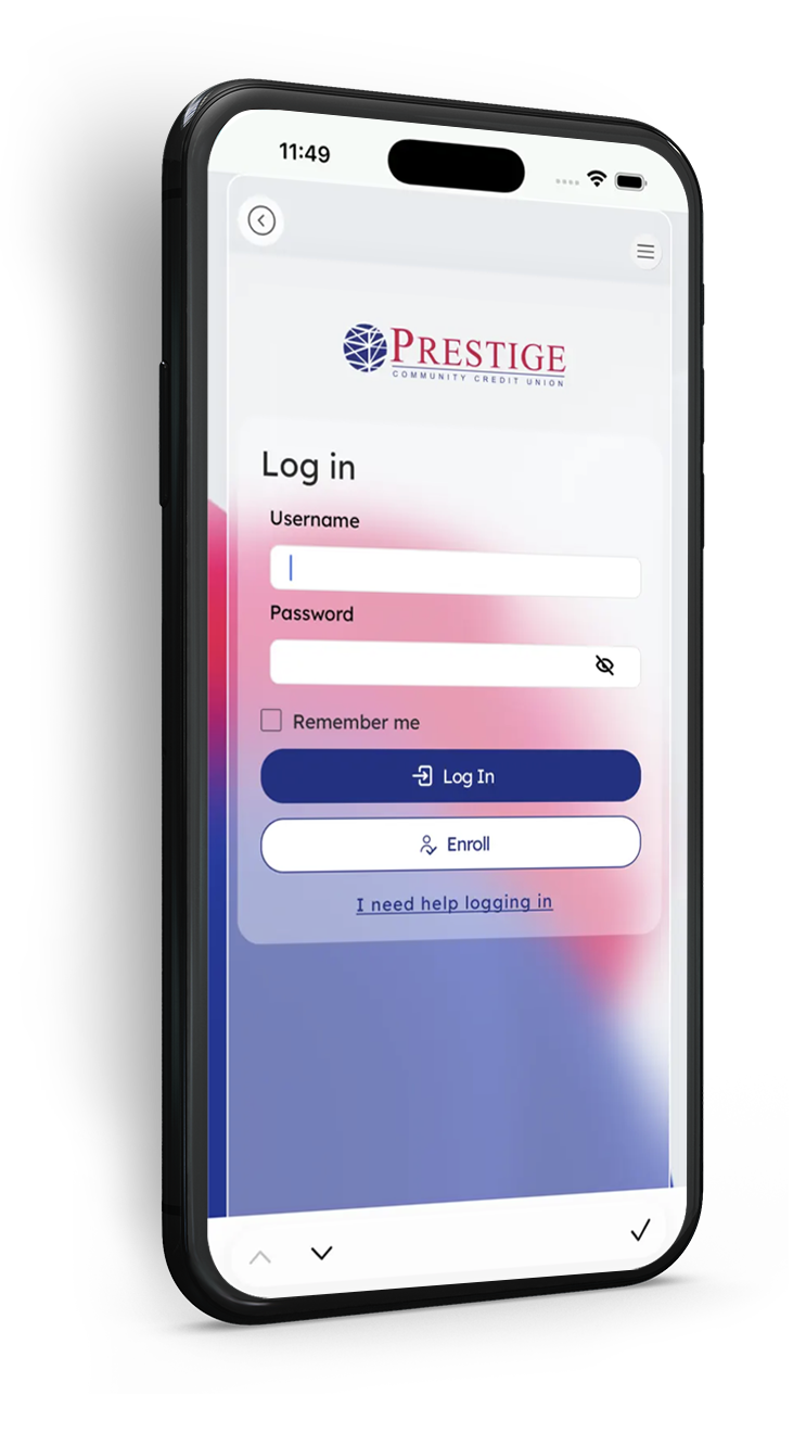 Prestige CCU Mobile App Screen
